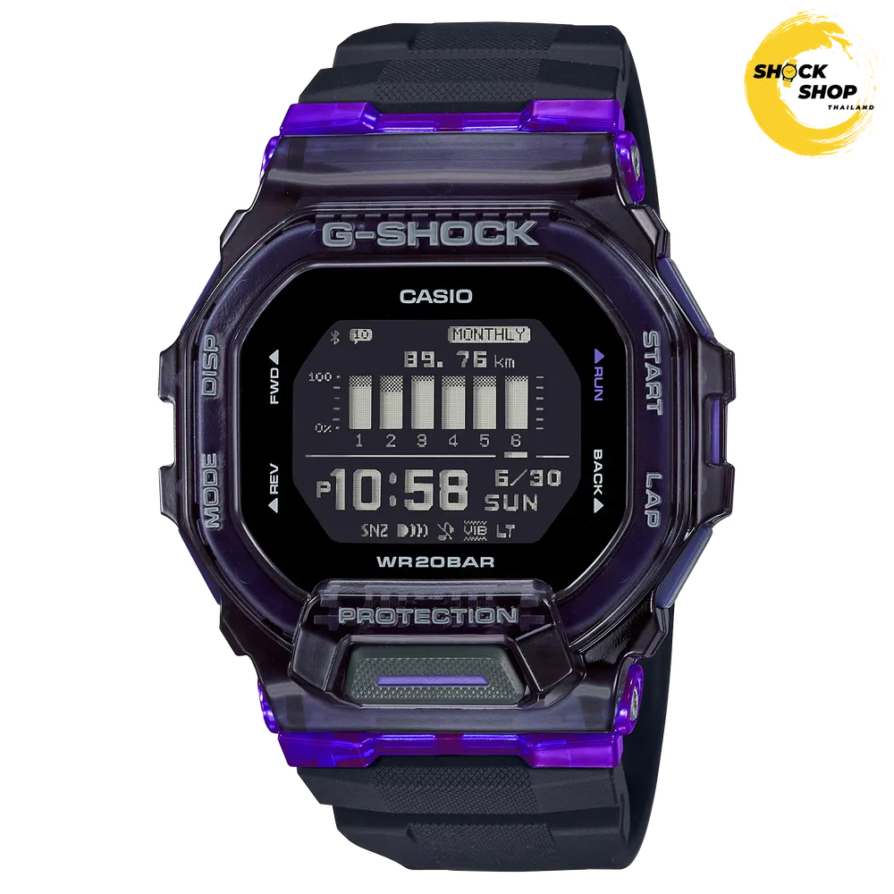 CASIO G-SHOCK นาฬิกาผู้ชาย รุ่น GBD-200SM-1A6 ซีรีส์ Vital Bright จีช็อค