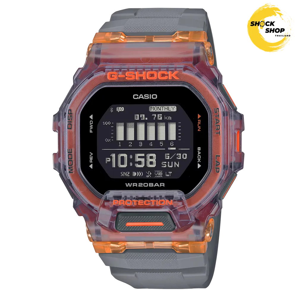 CASIO G-SHOCK นาฬิกาผู้ชาย รุ่น GBD-200SM-1A5 ซีรีส์ Vital Bright จีช็อค