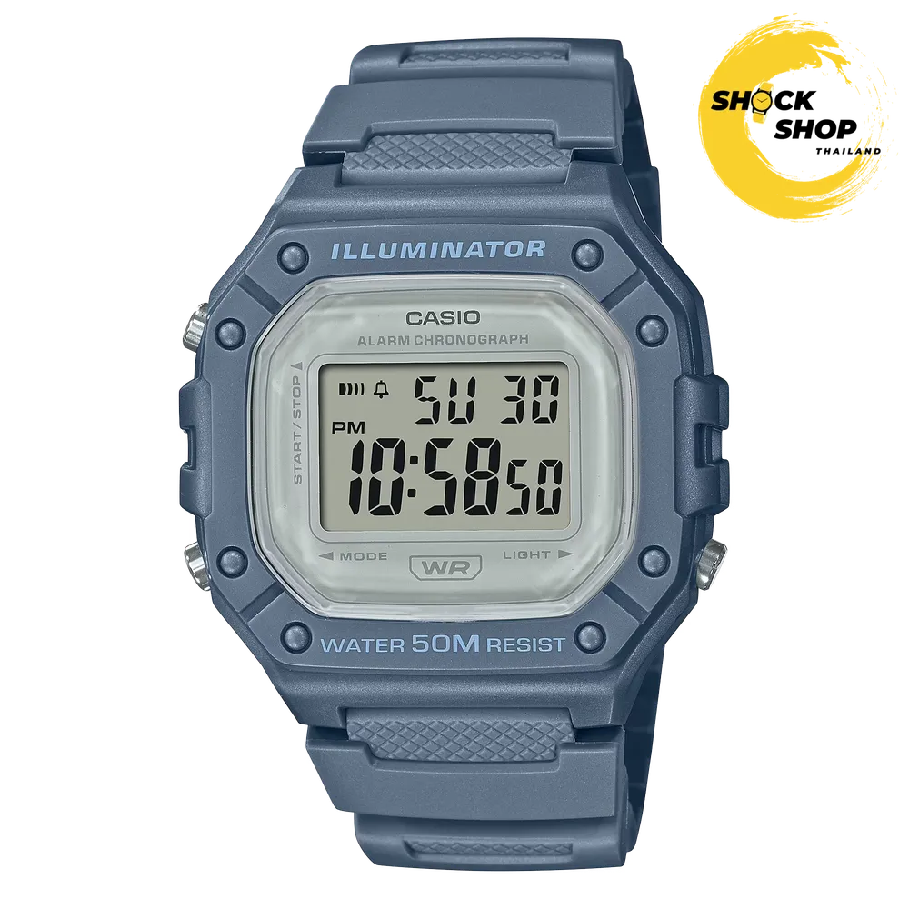 CASIO นาฬิกาข้อมือ รุ่น W-218HC-2AV คาสิโอ