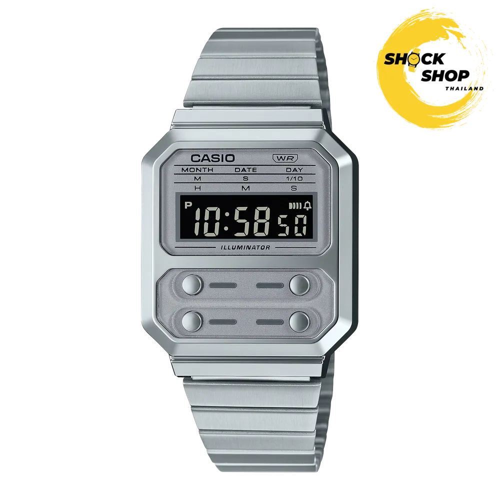 CASIO นาฬิกาข้อมือ รุ่น A100WE-7B คาสิโอ