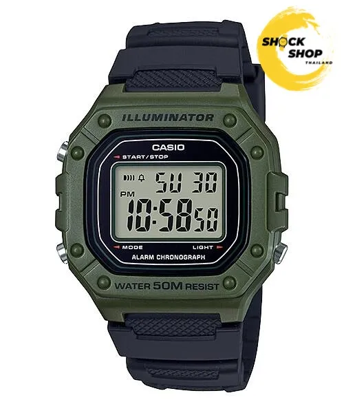 CASIO นาฬิกาข้อมือ Casio รุ่น W-218H-3AV คาสิโอ