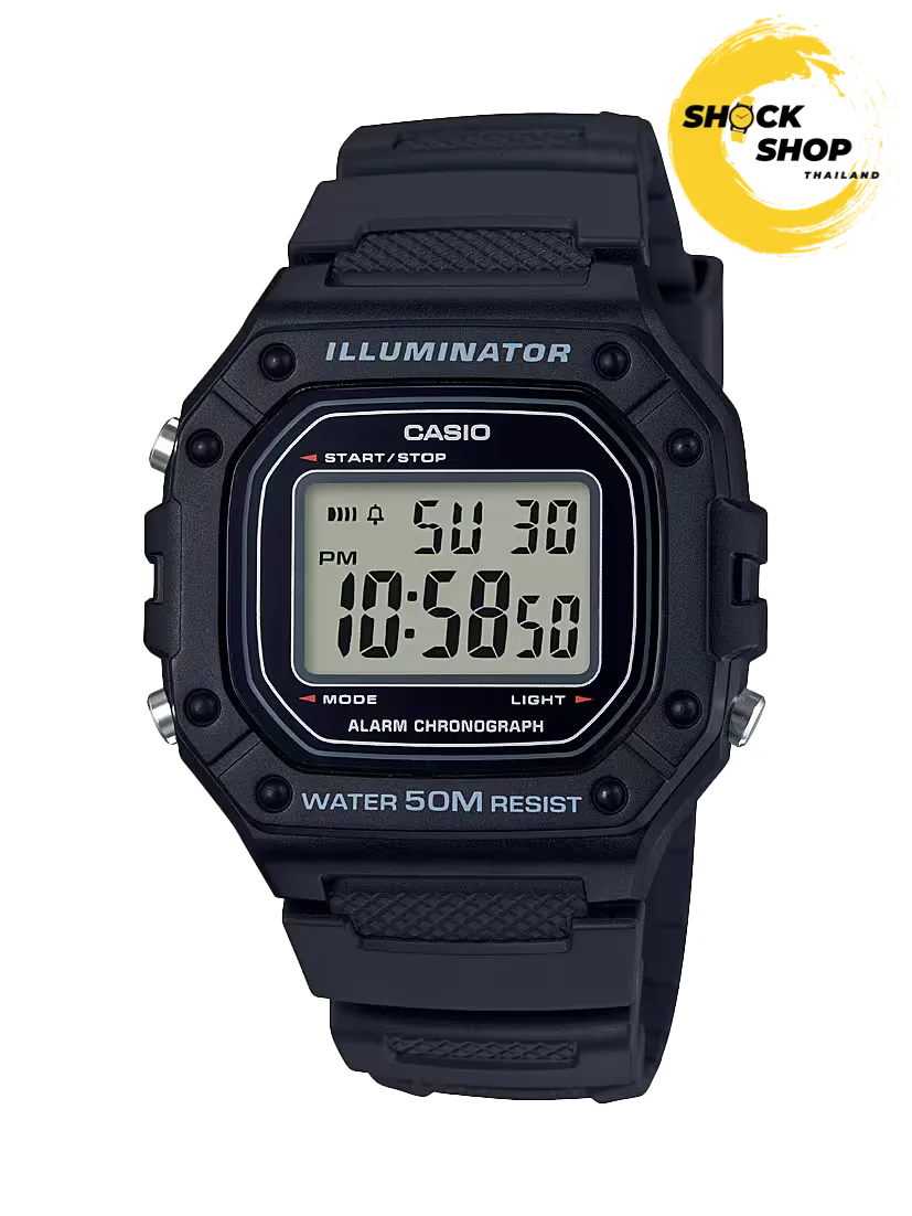 CASIO นาฬิกาข้อมือ รุ่น W-218H-1AV คาสิโอ