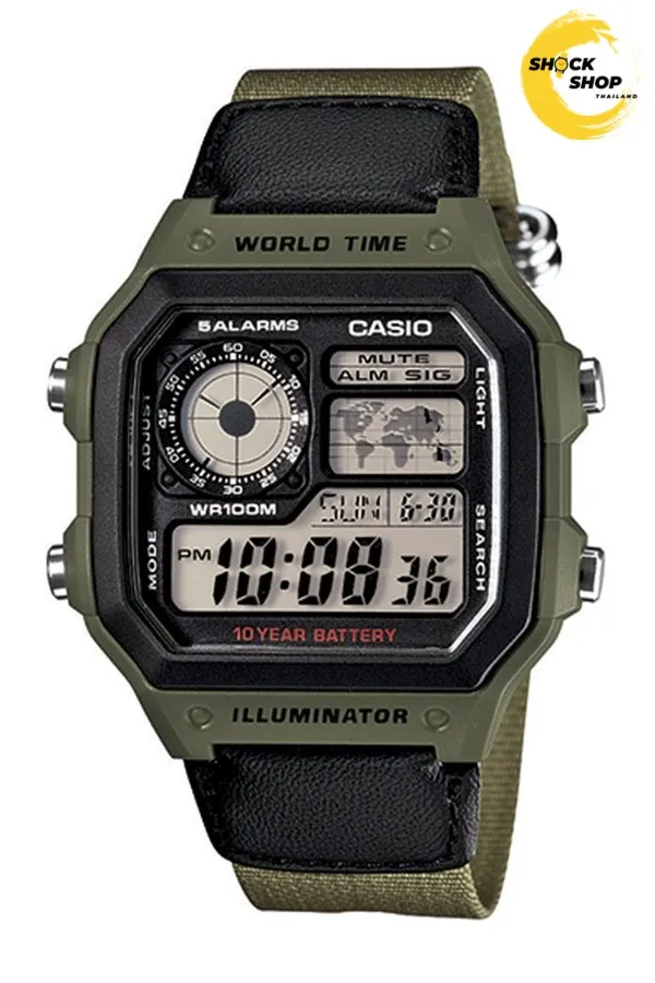 CASIO นาฬิกาผู้ชาย รุ่น AE-1200WHB-3B คาสิโอ