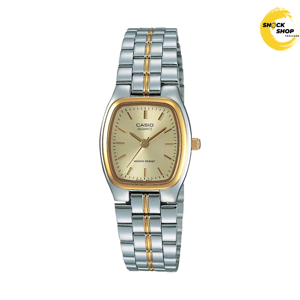 CASIO นาฬิกาผู้หญิง รุ่น LTP-1169G-9A วัสดุสเตนเลสสตีล สีทองสลับเงิน คาสิโอ
