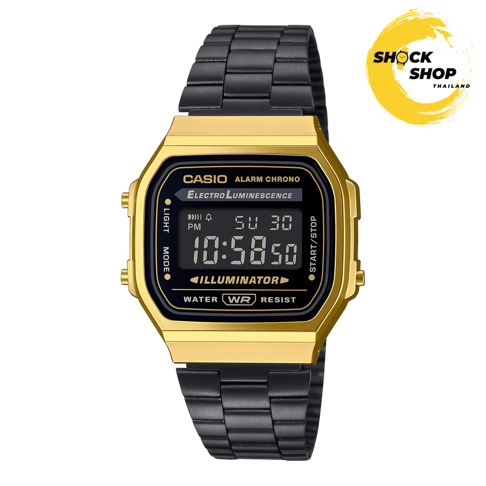 CASIO นาฬิกาผู้หญิง รุ่น A168WEGB-1B คาสิโอ