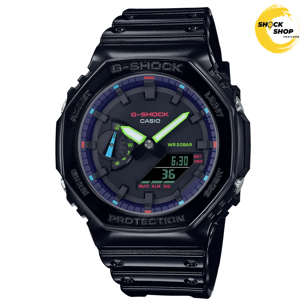 CASIO G-SHOCK นาฬิกาผู้ชาย รุ่น GA-2100RGB-1A ซีรีส์ 2100 จีช็อค