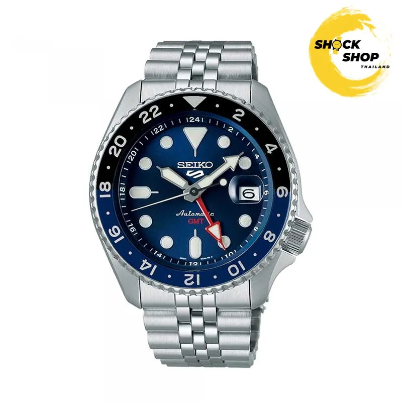 SEIKO 5 SPORTS AUTOMATIC G.M.T นาฬิกาข้อมือผู้ชาย (ไซโก) รุ่น SSK003K ขนาด 42.5 มม. สีน้ำเงิน