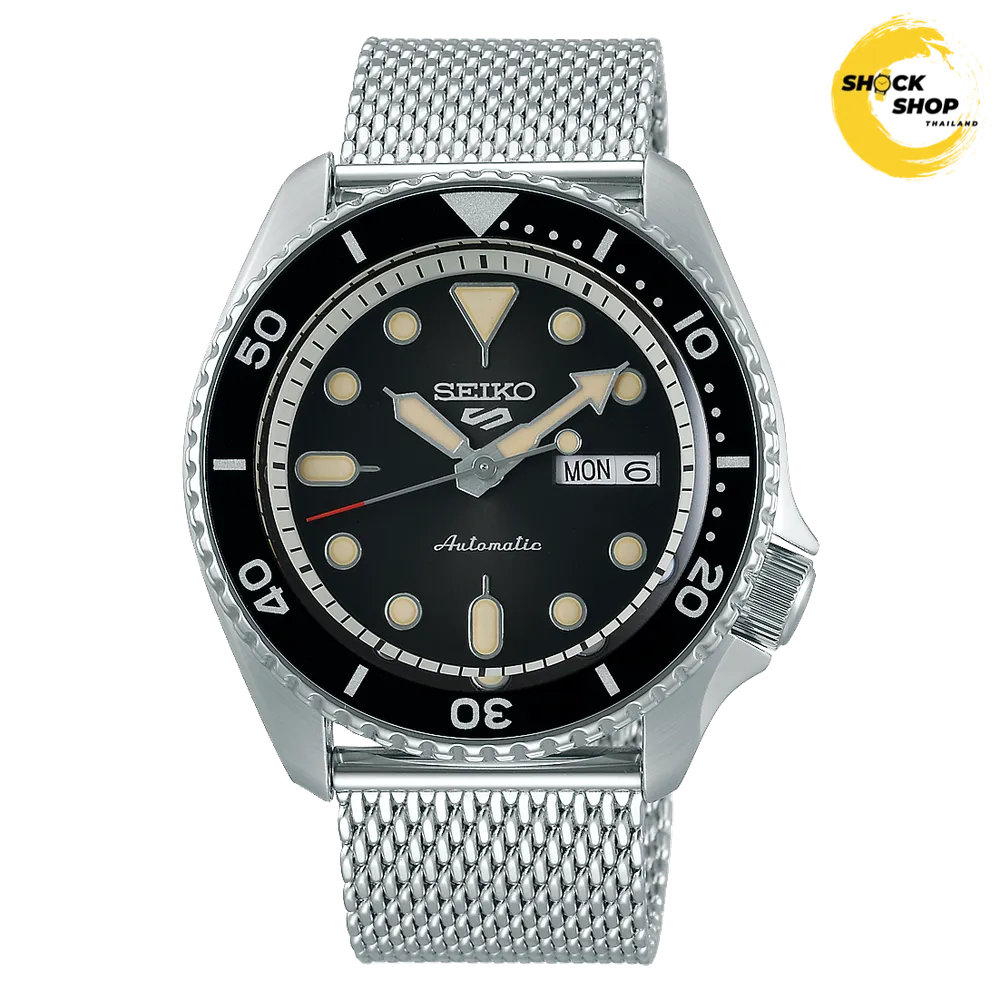 SEIKO 5 SPORTS AUTOMATIC นาฬิกาข้อมือผู้ชาย (ไซโก) รุ่น SRPD73K สายตาข่ายสแตนเลสสตีล ขนาด 42.5 mm