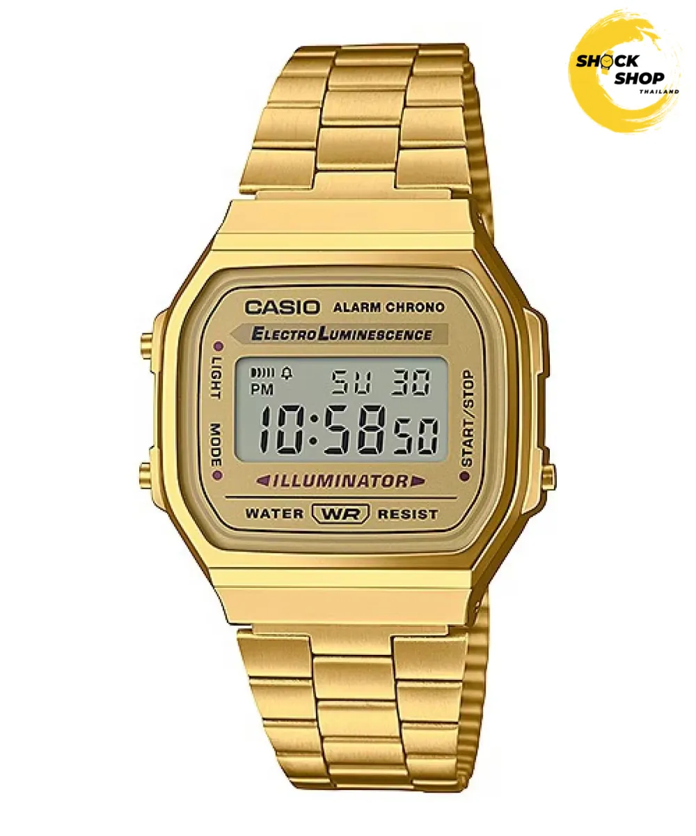 CASIO นาฬิกาผู้หญิง รุ่น A168WG-9W คาสิโอ