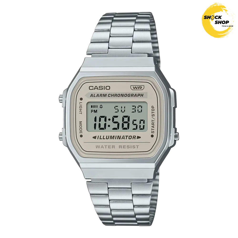 CASIO นาฬิกาข้อมือผู้หญิง รุ่น A168WA-8AY คาสิโอ
