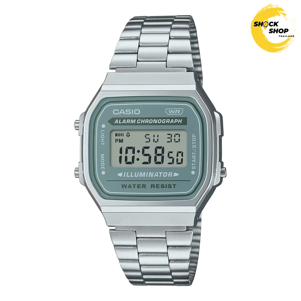 CASIO นาฬิกาข้อมือผู้หญิง รุ่น A168WA-3AY คาสิโอ