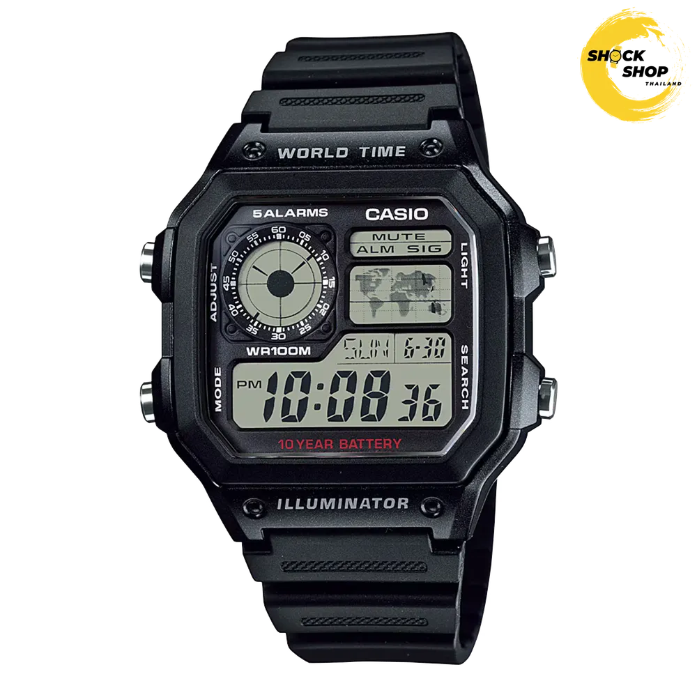 CASIO นาฬิกาผู้ชาย รุ่น AE-1200WH-1A คาสิโอ