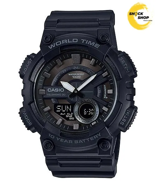 CASIO นาฬิกาผู้ชาย รุ่น AEQ-110W-1BV คาสิโอ
