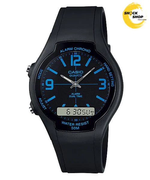 CASIO นาฬิกาข้อมือ รุ่น AW-90H-2B คาสิโอ