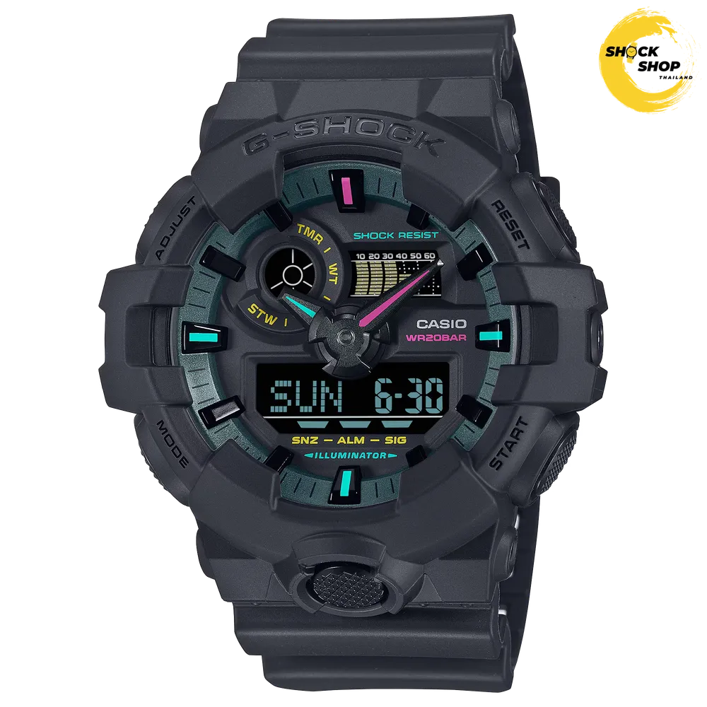 CASIO G-SHOCK นาฬิกาผู้ชาย รุ่น GA-700MF-1A ซีรีส์ GA-700 จีช็อค