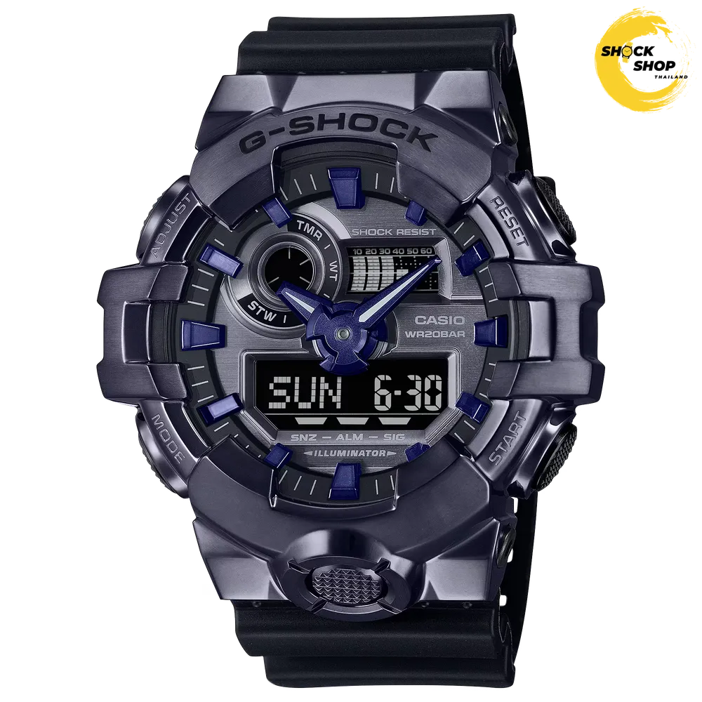CASIO G-SHOCK นาฬิกาผู้ชาย รุ่น GM-700P-6A ซีรีส์ 700 จีช็อค G-STEEL