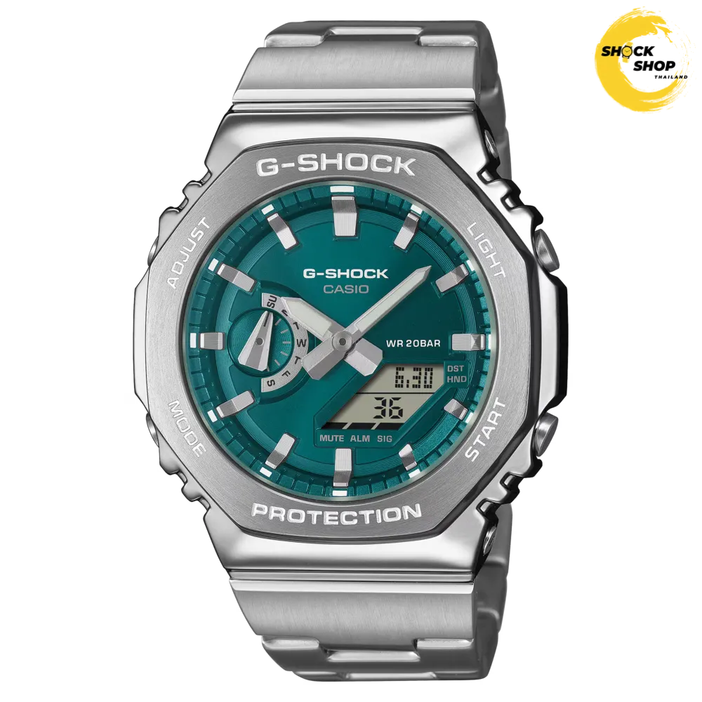 CASIO G-SHOCK นาฬิกาผู้ชาย รุ่น GM-2110D-3A1 ซีรีส์ 2100 G-STEEL จีช็อค
