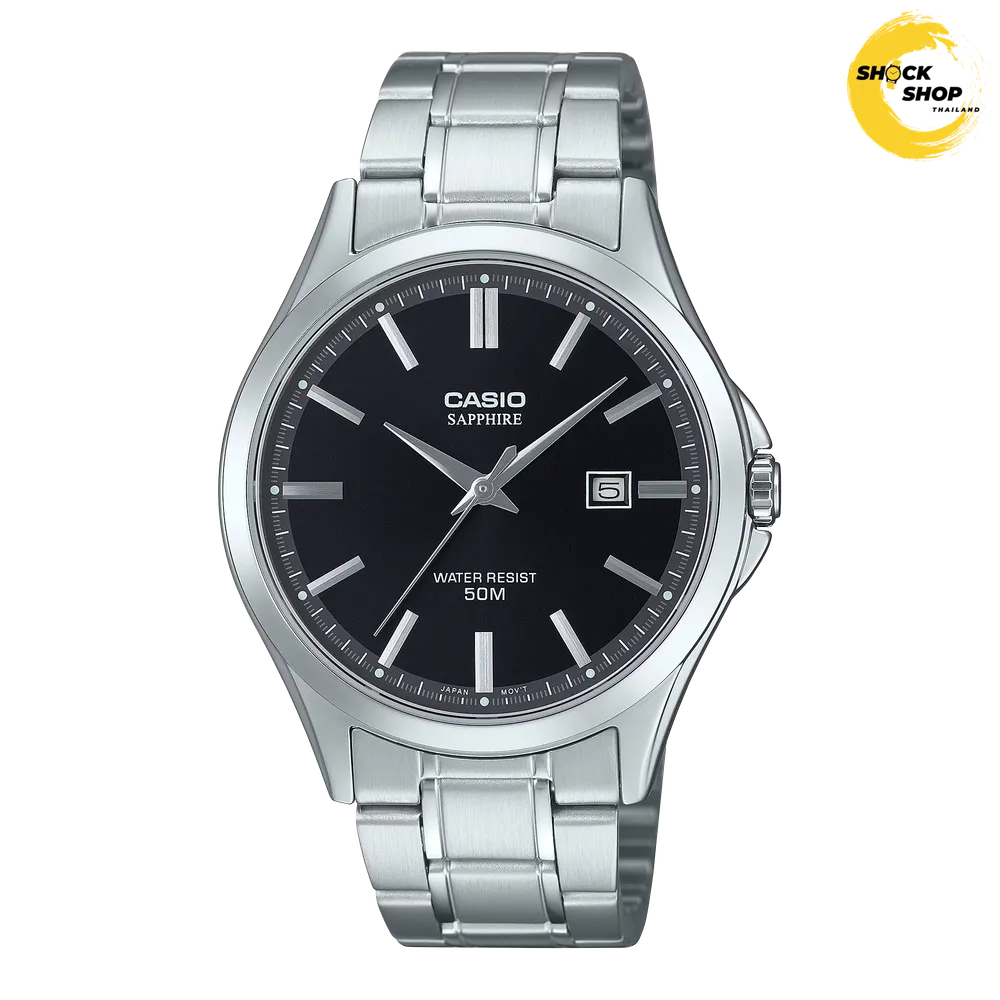 CASIO นาฬิกาผู้ชาย รุ่น MTS-115D-1AV กระจกแซฟไฟร์ คาสิโอ