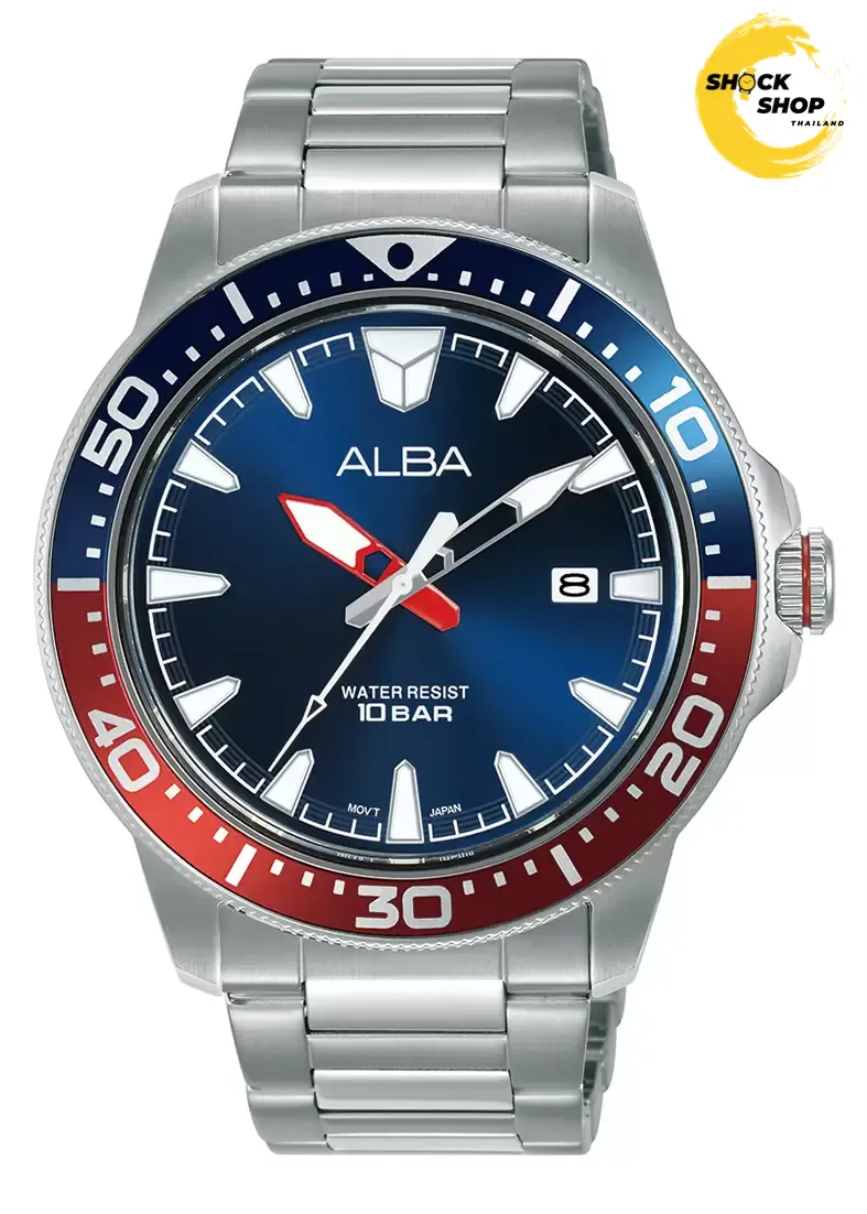 ALBA นาฬิกาข้อมือ ผู้ชาย รุ่น AS9T97X Blue Pepsi dial