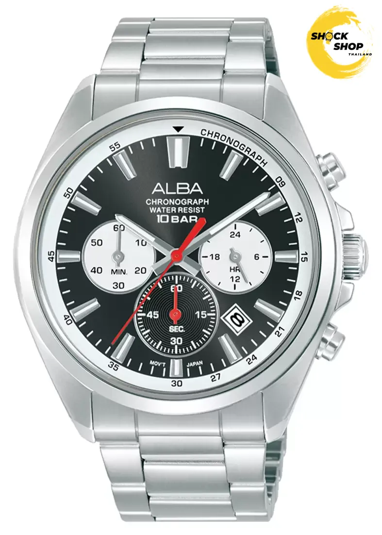 ALBA นาฬิกาข้อมือ ผู้ชาย รุ่น AT3K31X ฺBlack dial
