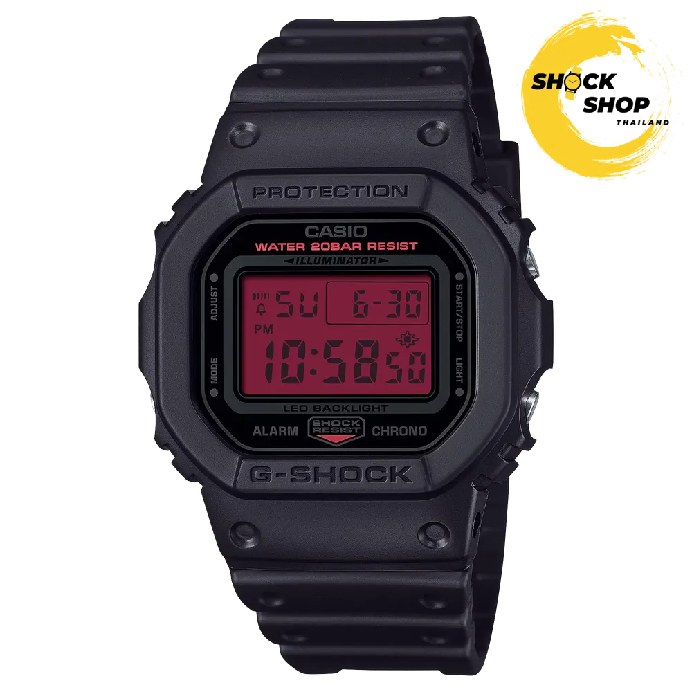 CASIO G-SHOCK นาฬิกาผู้ชาย รุ่น DW-5600BBR-1 ซีรีส์ 5600 จีช็อค