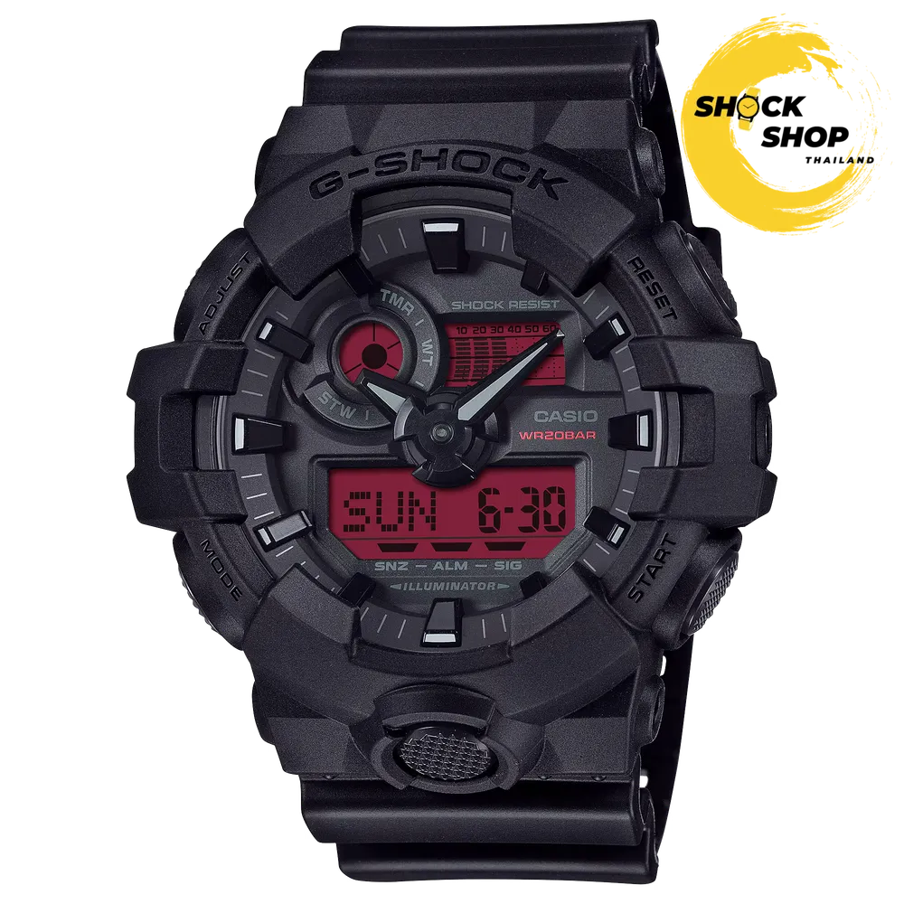 CASIO G-SHOCK นาฬิกาข้อมือผู้ชาย รุ่น GA-700BBR-1A ซีรีส์ GA-700 จีช็อค