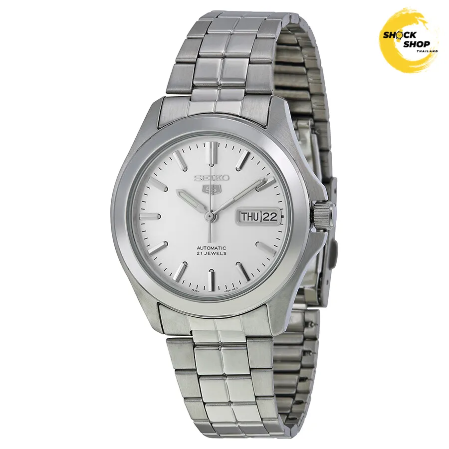 SEIKO 5 Automatic Silver Dial นาฬิกาข้อมือผู้ชาย (ไซโก) รุ่น SNKK87 ขนาด 38 mm