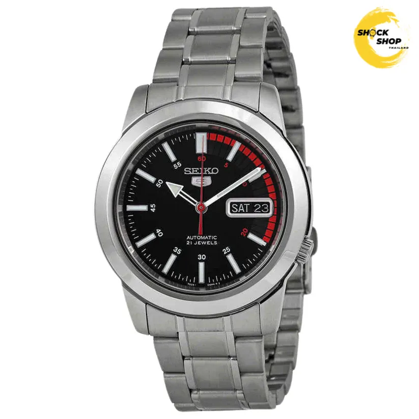 SEIKO 5 Automatic Series 21 Jewels นาฬิกาข้อมือผู้ชาย (ไซโก) รุ่น SNKK31 ขนาด 37 mm