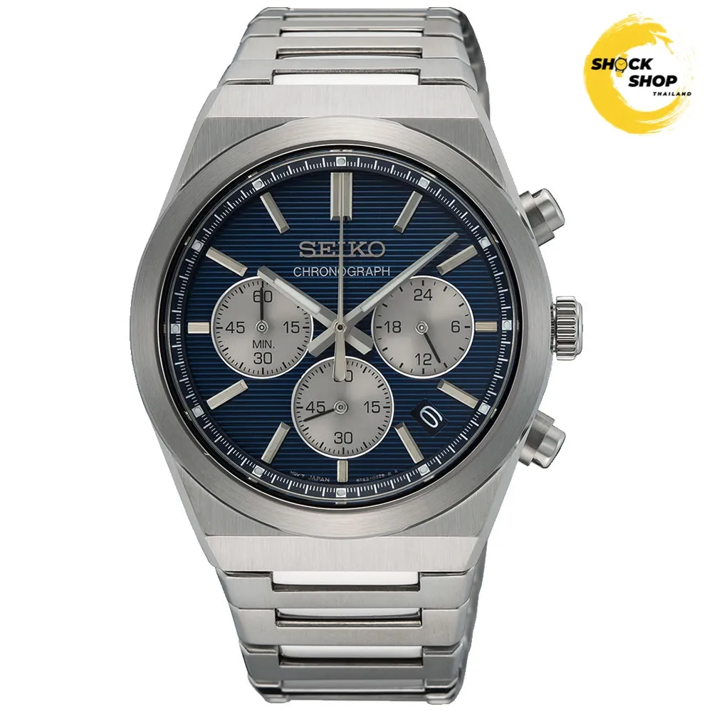SEIKO Quartz Chronograph นาฬิกาข้อมือผู้ชาย (ไซโก) รุ่น SSB453P ขนาด 40 mm สีน้ำเงิน