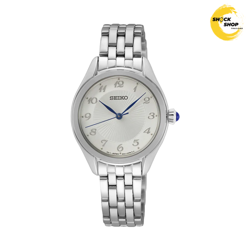 SEIKO Quartz Conceptual นาฬิกาข้อมือผู้หญิง (ไซโก) รุ่น SUR379P ขนาด 29 mm.สีขาว