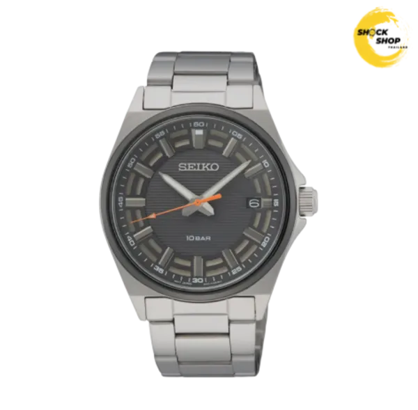SEIKO QUARTZ นาฬิกาข้อมือผู้ชาย (ไซโก) รุ่น SUR507P ขนาด 40 mm สีเทา