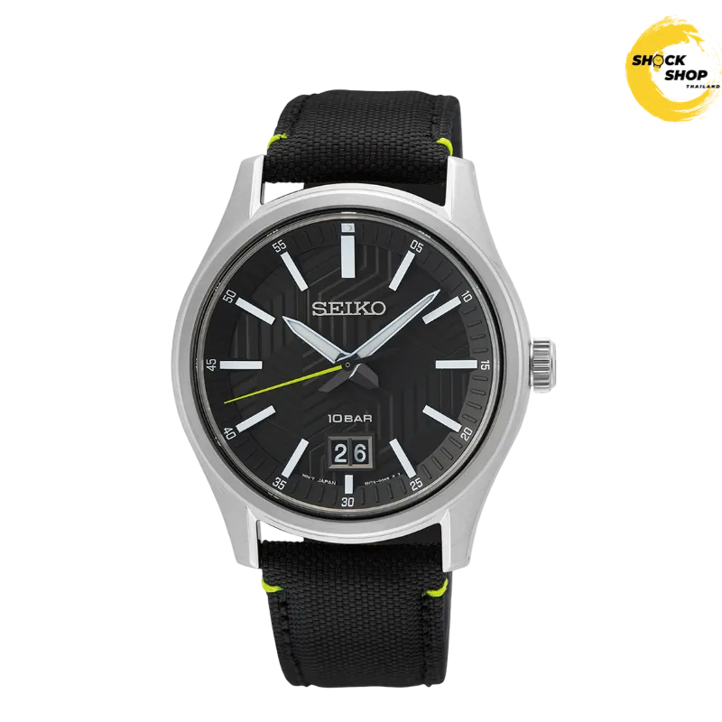 SEIKO QUARTZ นาฬิกาข้อมือผู้ชาย (ไซโก) รุ่น SUR517P ขนาด 39.5 mm สีดำ