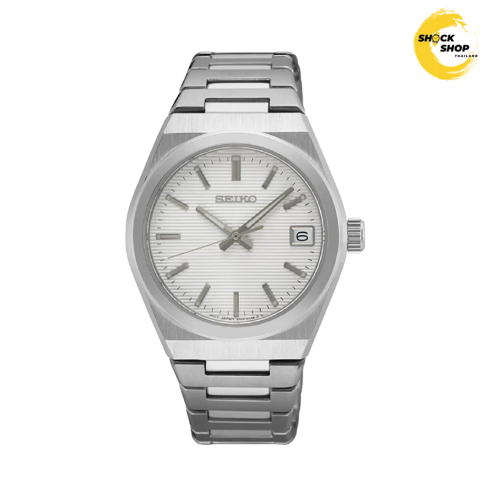 SEIKO QUARTZ SAPPHIRE นาฬิกาข้อมือผู้หญิง (ไซโก) รุ่น SUR573P ขนาด 34 mm สีขาว