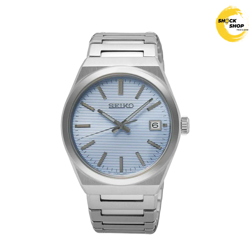 SEIKO QUARTZ SAPPHIRE นาฬิกาข้อมือผู้ชาย (ไซโก) รุ่น SUR599P ขนาด 38.9 mm สีฟ้า