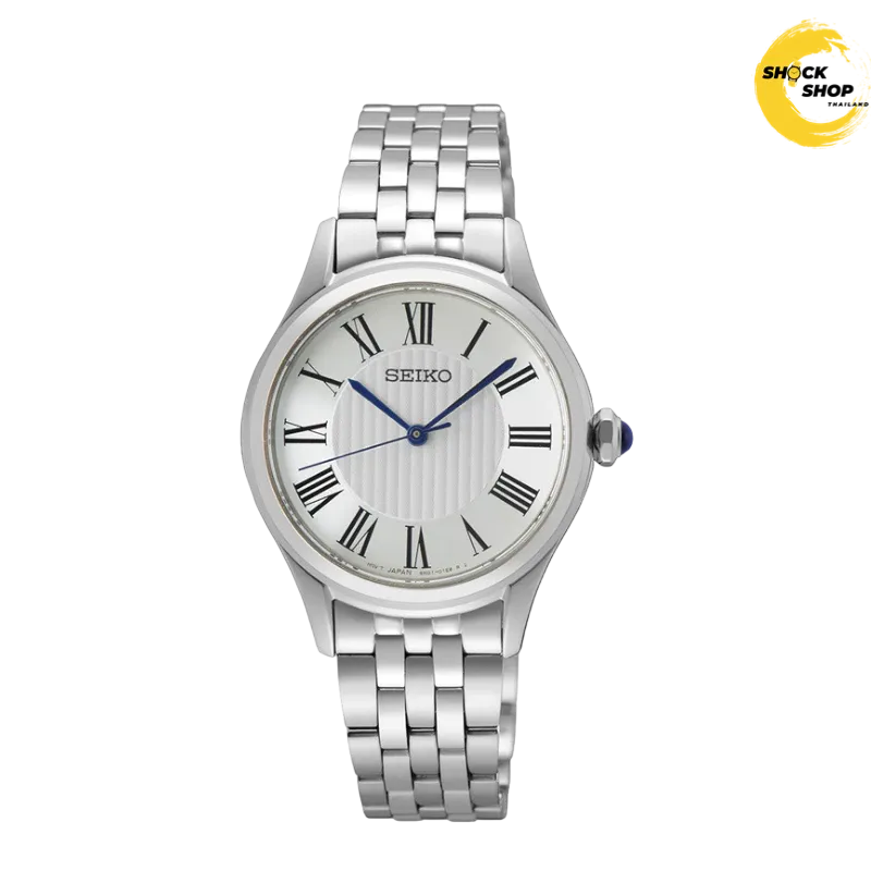 SEIKO QUARTZ SAPPHIRE นาฬิกาข้อมือผู้หญิง (ไซโก) รุ่น SUR609P ขนาด 29.6 mm สีขาว