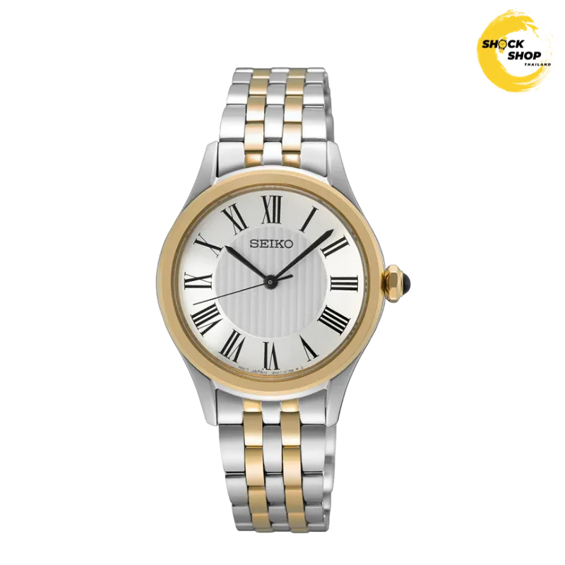 SEIKO QUARTZ SAPPHIRE นาฬิกาข้อมือผู้หญิง (ไซโก) รุ่น SUR612P ขนาด 29.6 mm. สีขาว