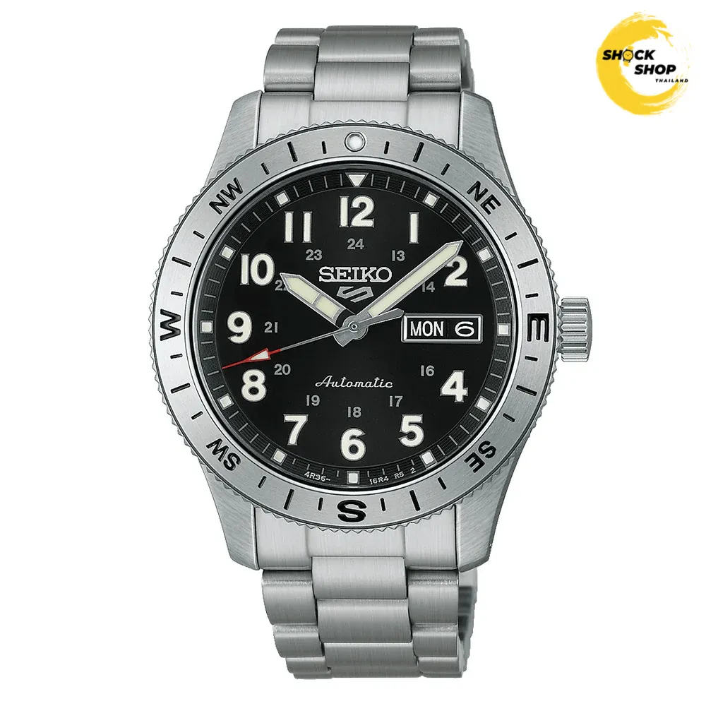 SEIKO นาฬิกาข้อมือผู้ชาย (ไซโก) 5 Sports Field with Compass bezel รุ่น HDB006K ขนาดตัวเรือน 41 mm สีดำ