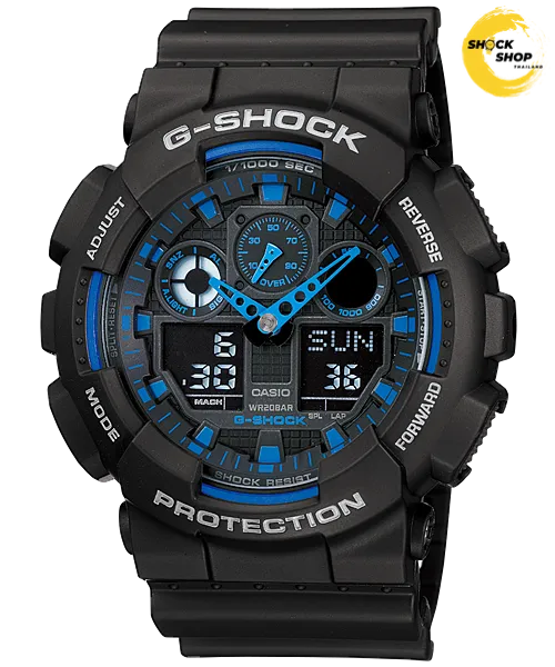 CASIO G-SHOCK นาฬิกาข้อมือผู้ชาย รุ่น GA-100-1A2 คาสิโอจีช็อค