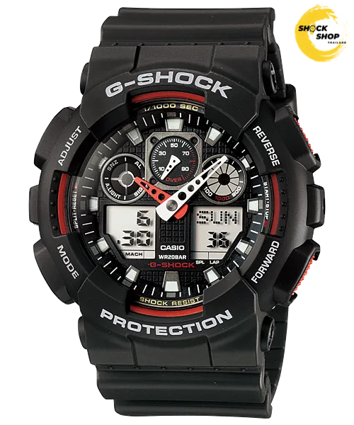CASIO G-SHOCK นาฬิกาข้อมือผู้ชาย รุ่น GA-100-1A4 คาสิโอ จีช็อค